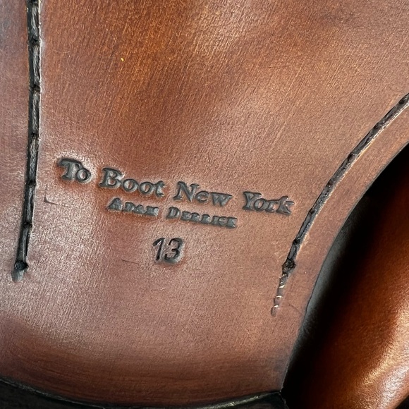 To Boot New York Adam Derrick 427 Dearborn Butter Leather Slip On Loafer Shoes - Picture 10 of 15